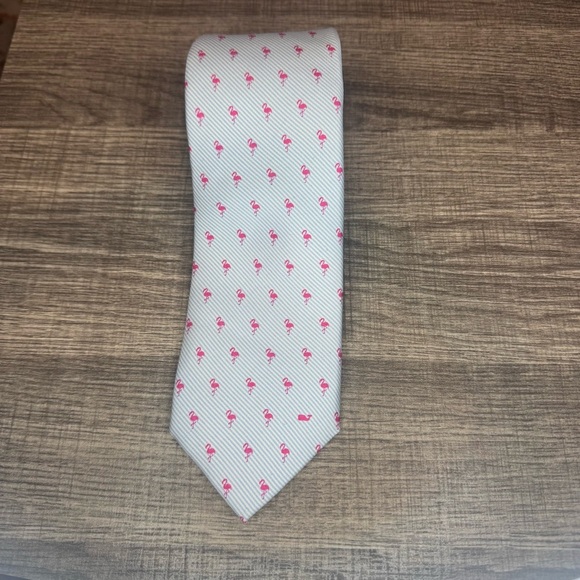 Vineyard Vines Pink Flamingo Stripe Tie NWT - Picture 5 of 8